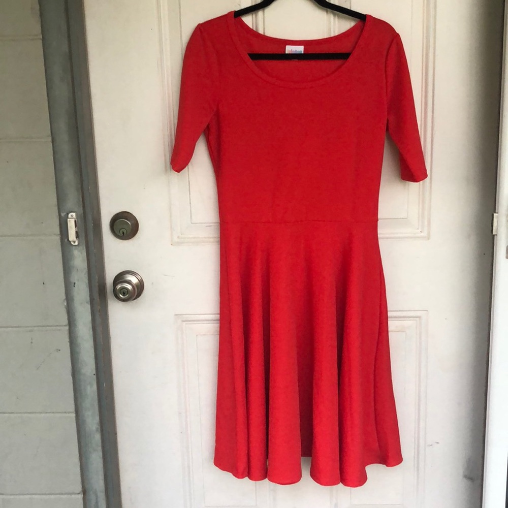 Red LulaRoe Nicole Dress